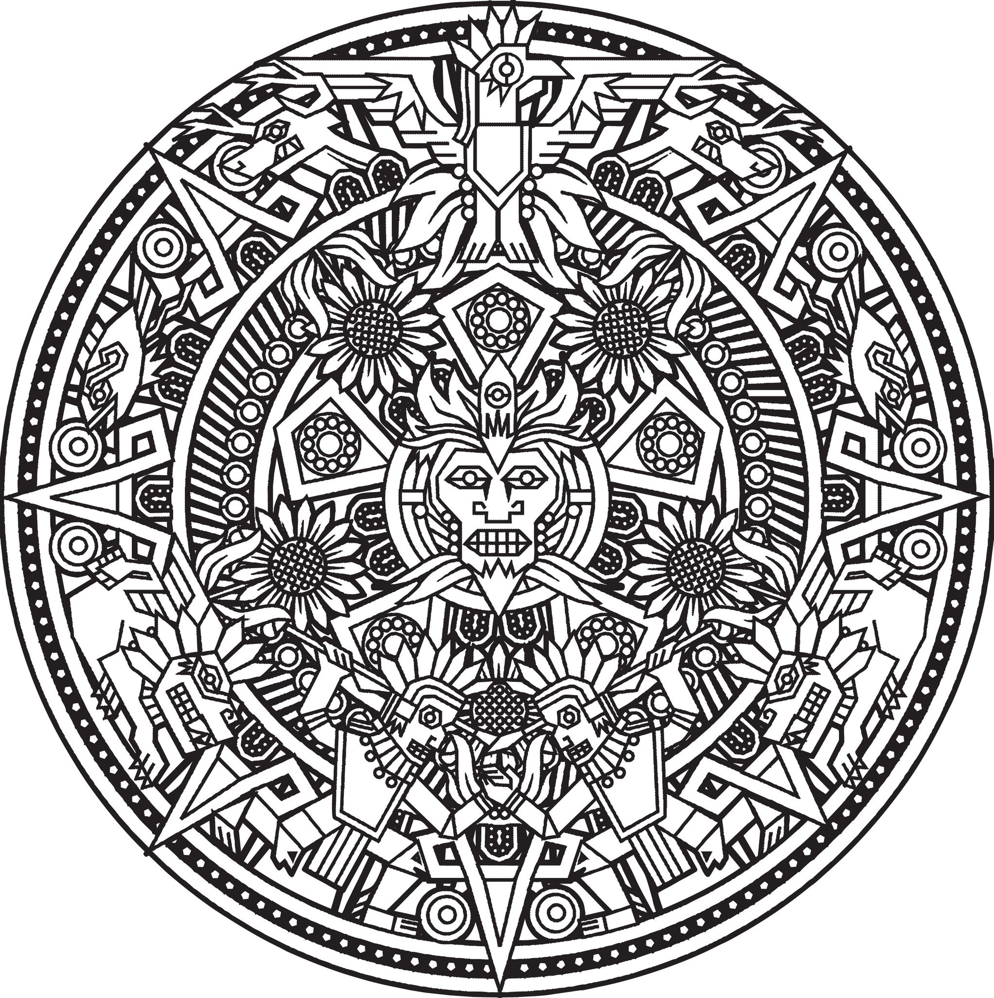 coloriage adulte mandala