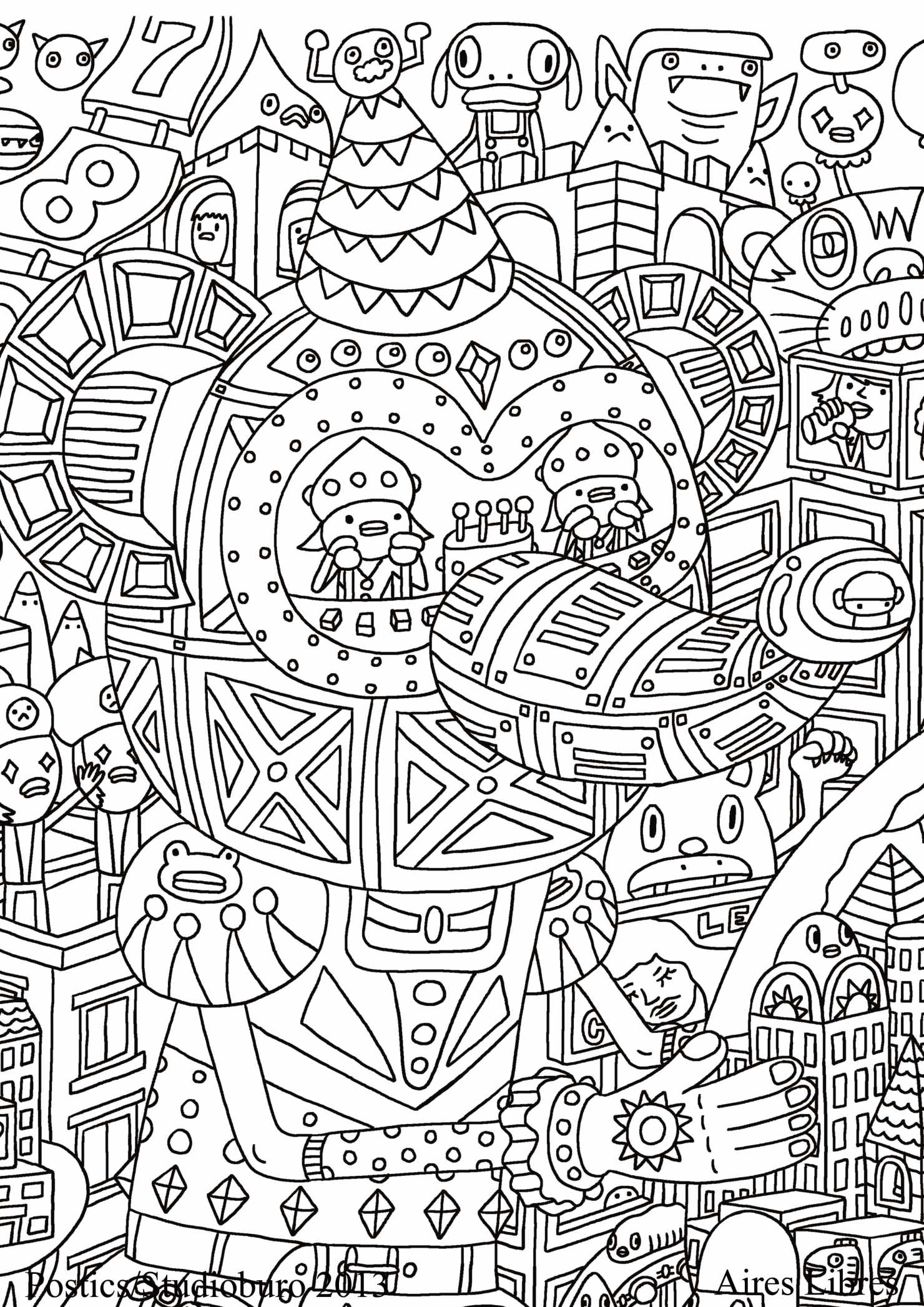 coloriage adulte paysage