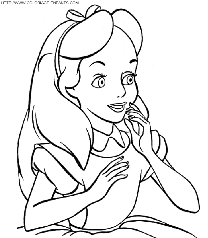 coloriage alice au pays des merveilles le film