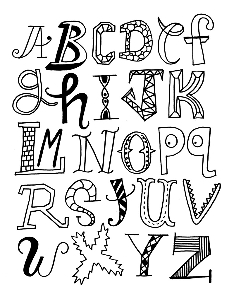 19 dessins de coloriage Alphabet Gratuit   imprimer