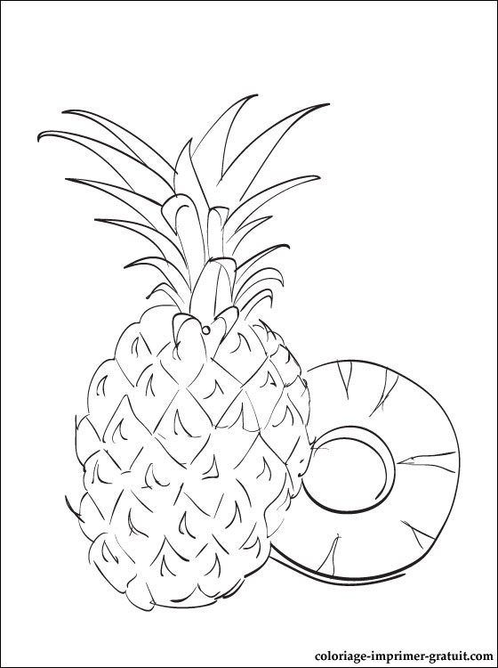 coloriage ananas