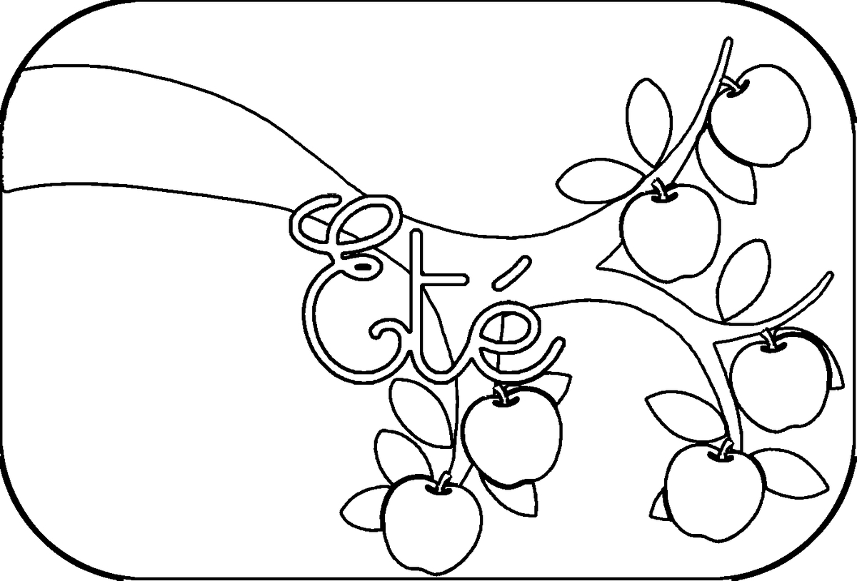 coloriage arbre 4 saisons