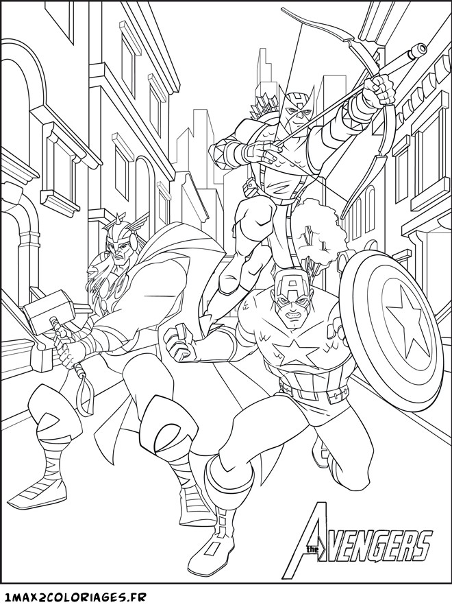 coloriage avengers en ligne