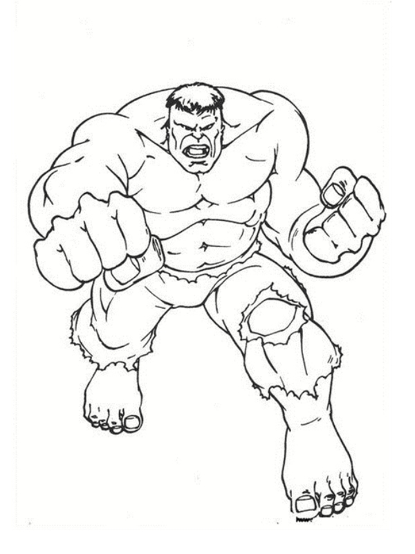 coloriage avengers hulk