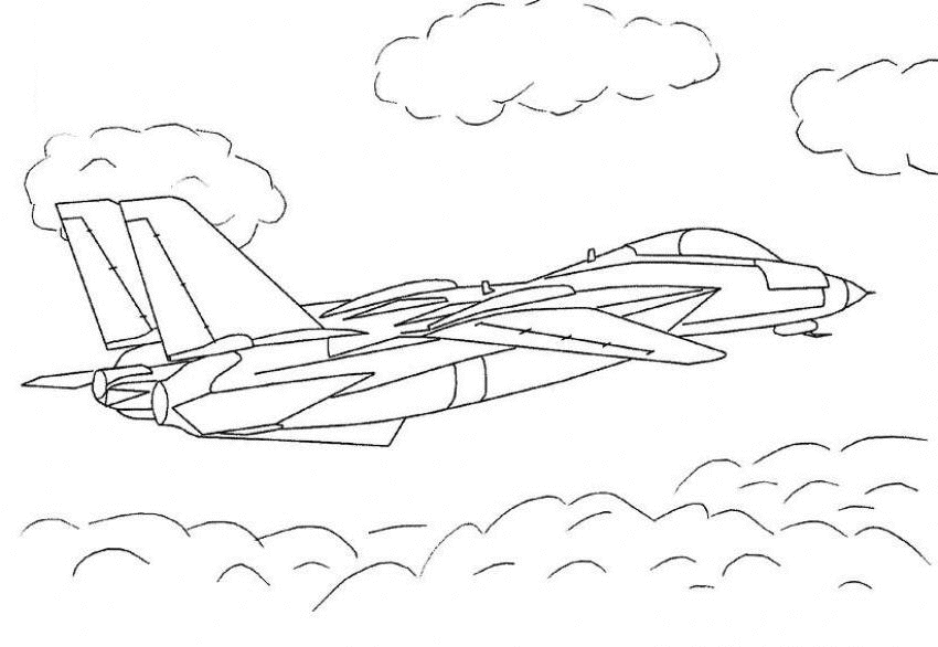 coloriage avion de chasse