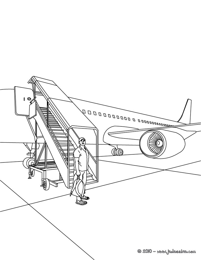 coloriage avion en ligne