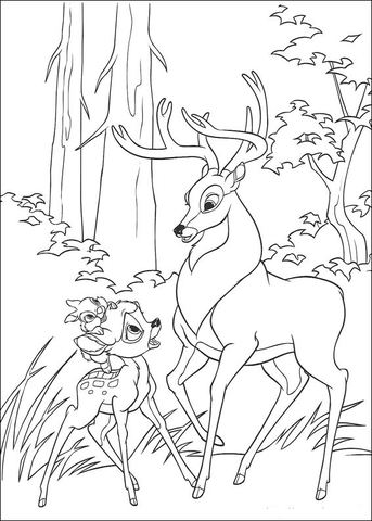 coloriage à dessiner bambi imprimer