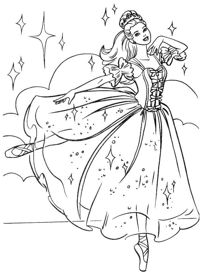 coloriage barbie princesse a imprimer