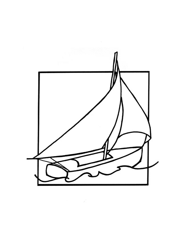 coloriage bateau a voile a imprimer