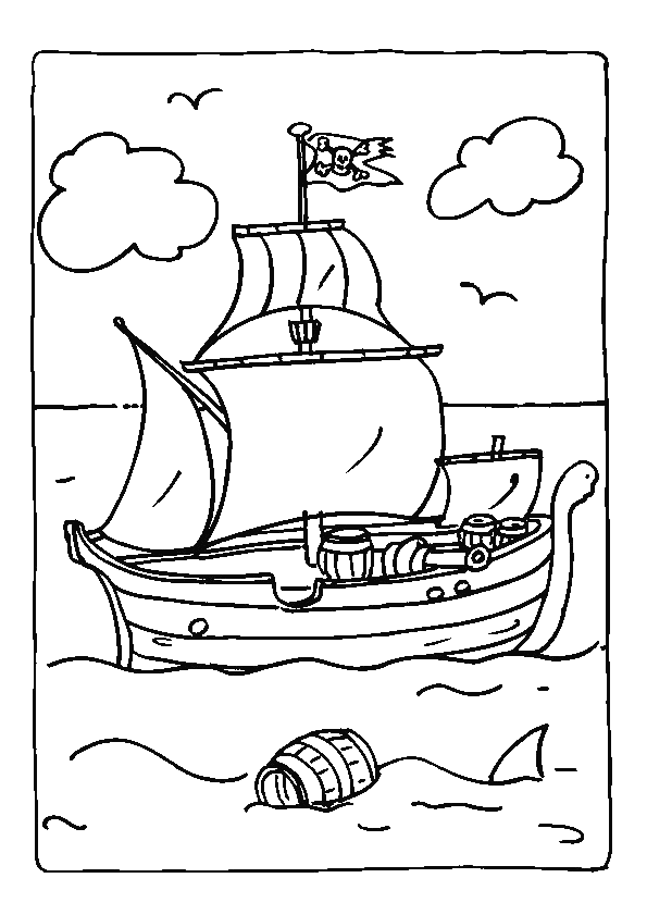 coloriage bateau de croisiere