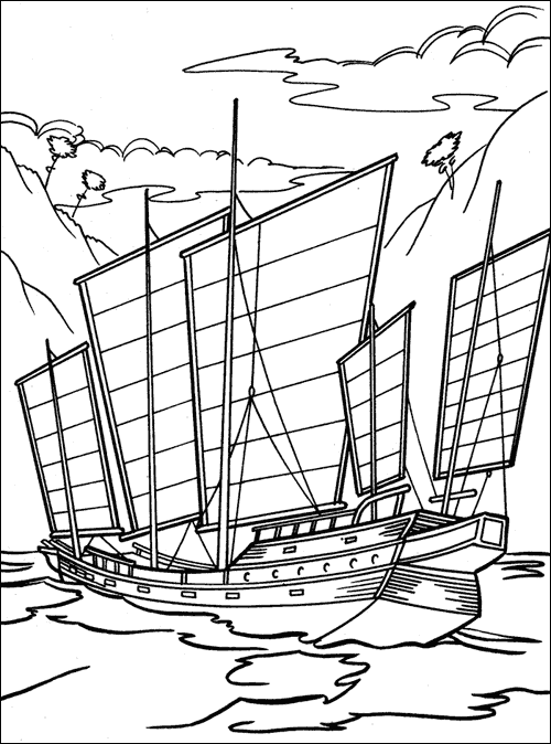 coloriage bateau de croisiere