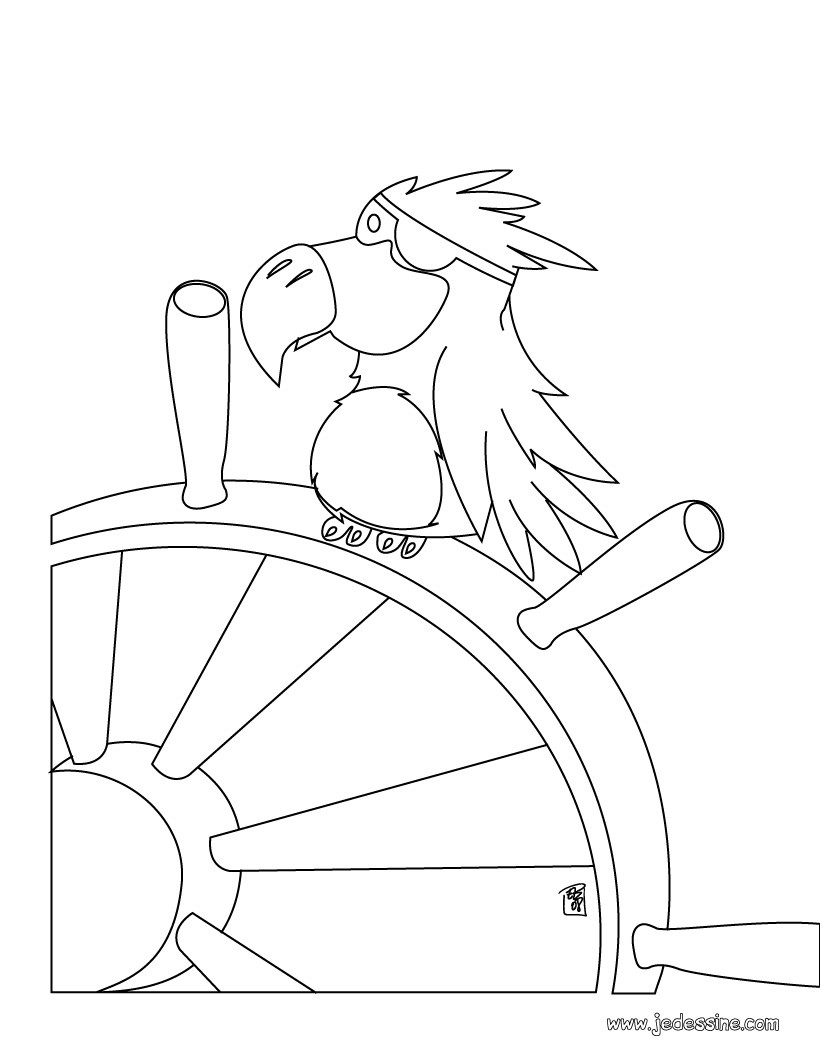 coloriage bateau pirate