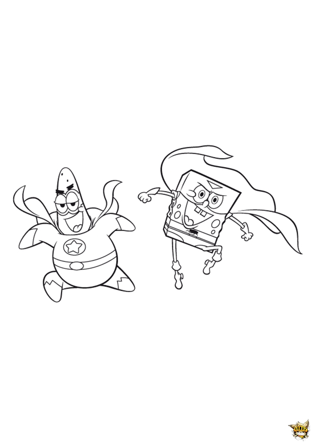 coloriage bob leponge et patrick