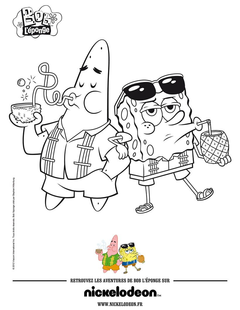 coloriage bob leponge et patrick