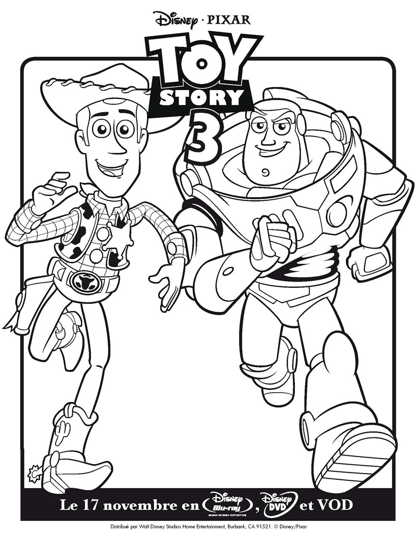 coloriage buzz leclair et woody