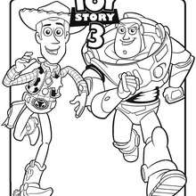 coloriage buzz leclair et woody