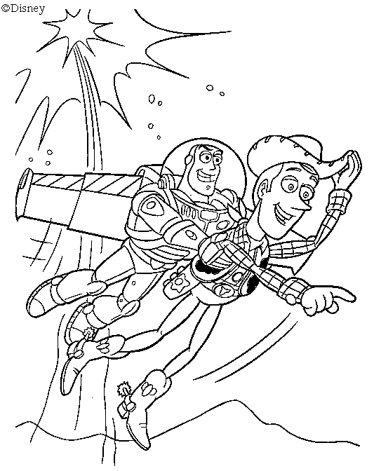 coloriage buzz leclair et woody