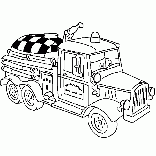 coloriage camion pompier