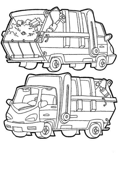 coloriage camion poubelle