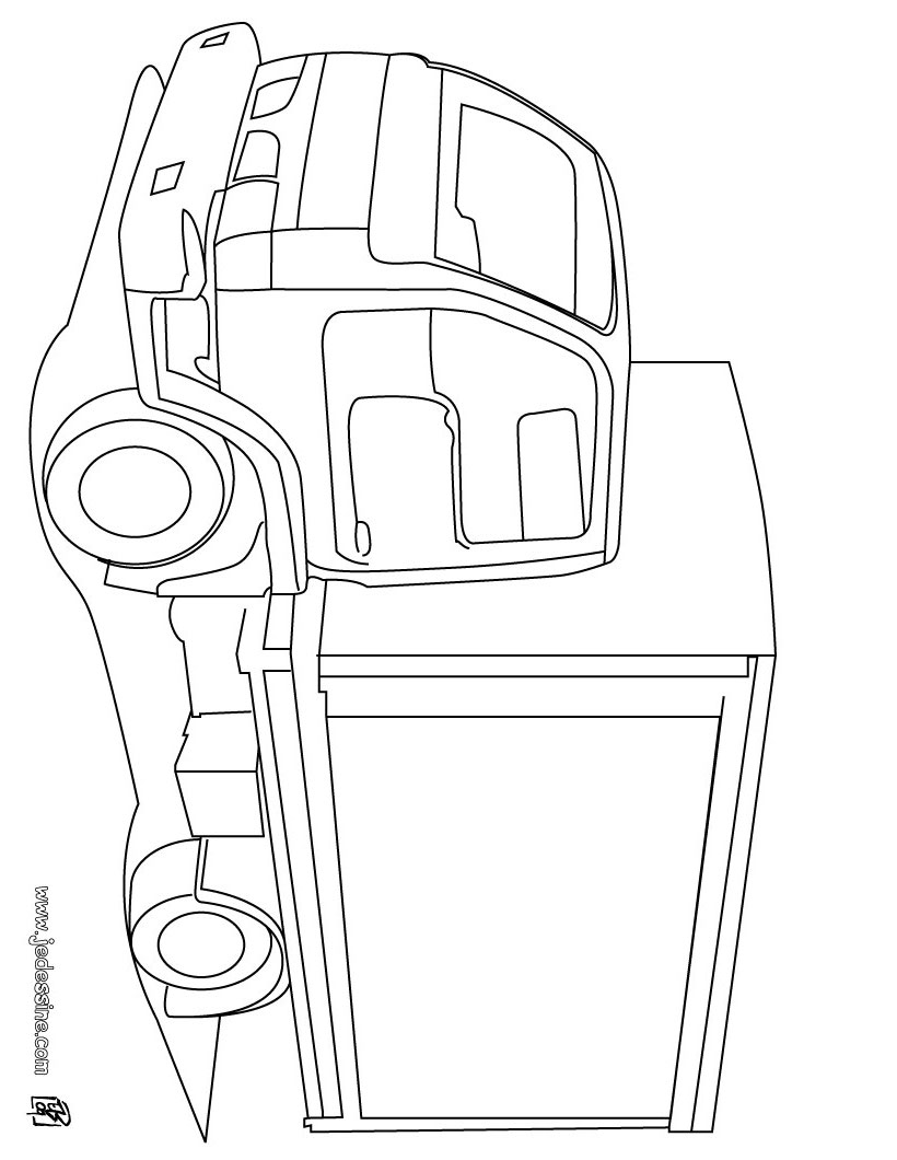 coloriage camion transporteur