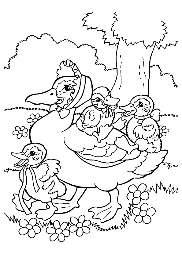 coloriage canard bebe