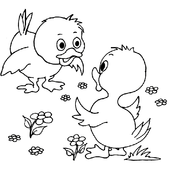 coloriage canard de paques