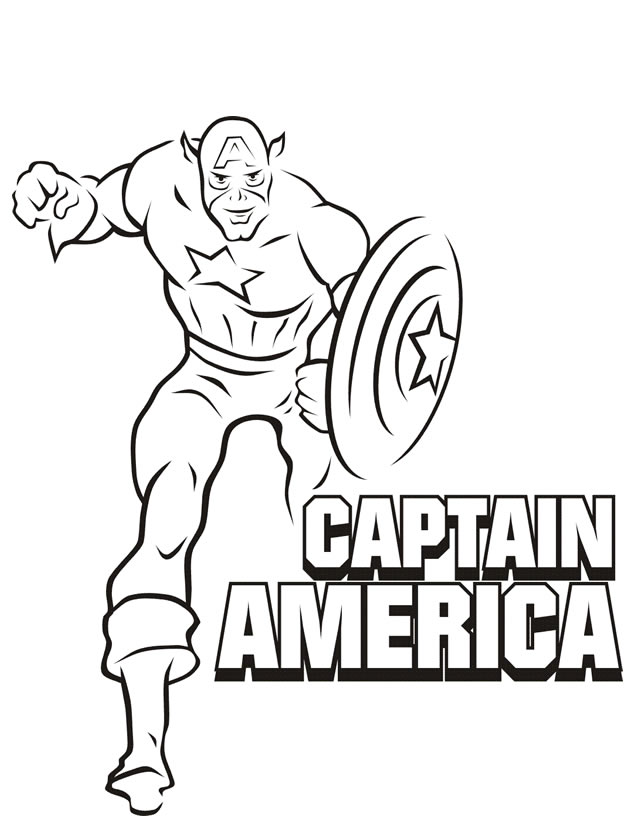 coloriage captain america a imprimer