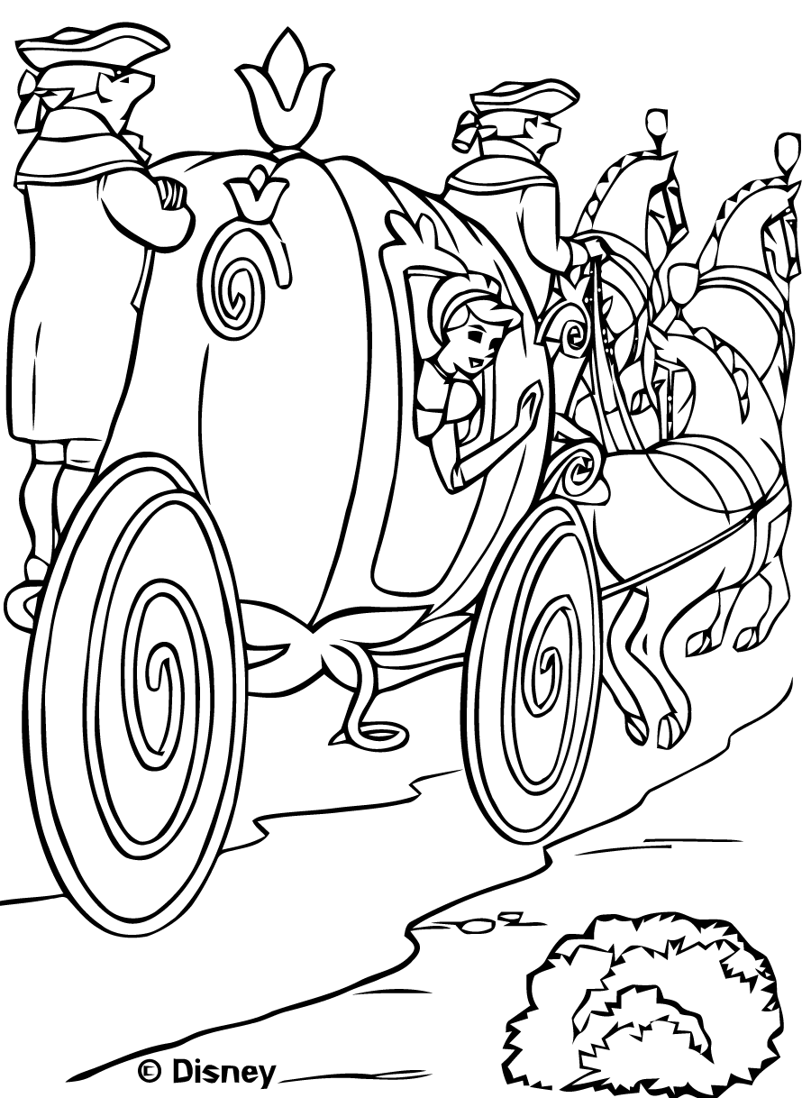 coloriage cendrillon carrosse