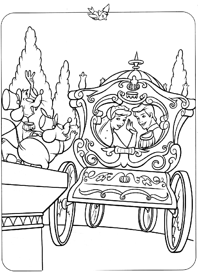 coloriage cendrillon carrosse