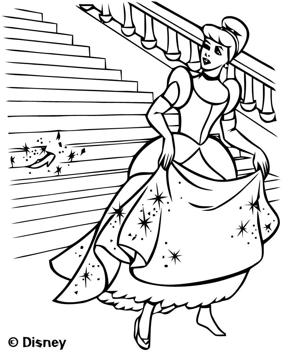 coloriage cendrillon en ligne gratuit