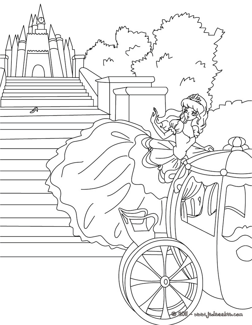 coloriage cendrillon en ligne gratuit