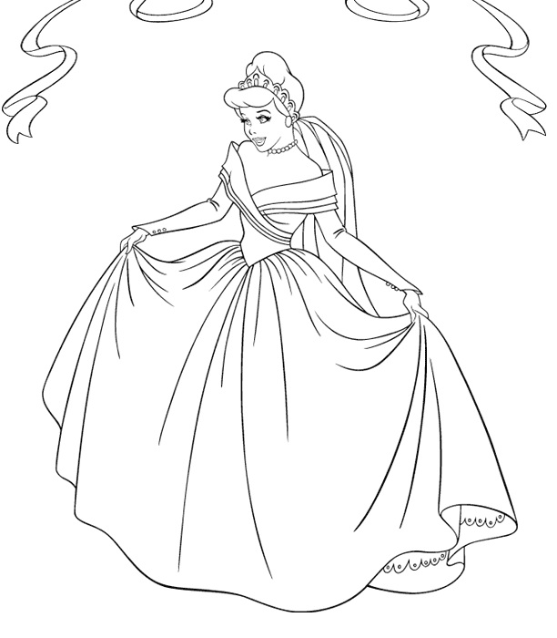 coloriage cendrillon en ligne