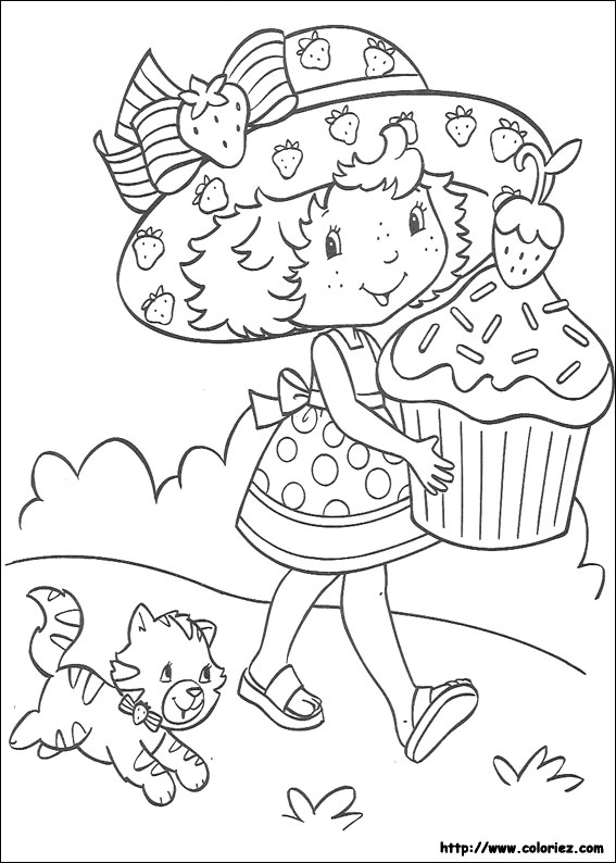 coloriage charlotte aux fraises