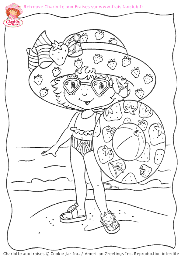 coloriage charlotte aux fraises et ses amies a imprimer