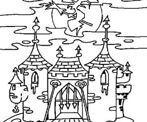 coloriage chateau a imprimer