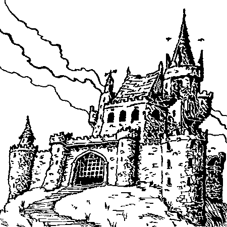 coloriage chateau a imprimer