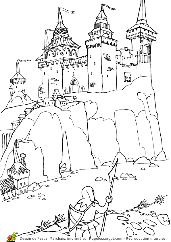 20 dessins de coloriage Chateau Fort à Imprimer à imprimer