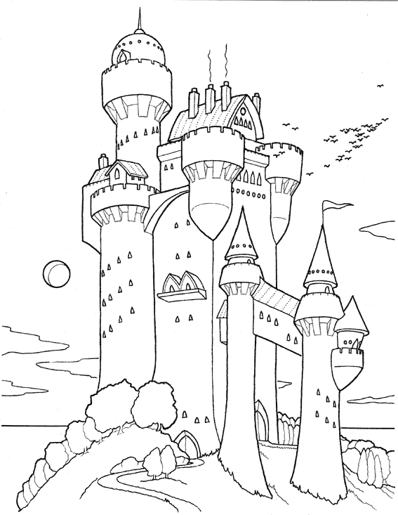 coloriage chateau fort a imprimer