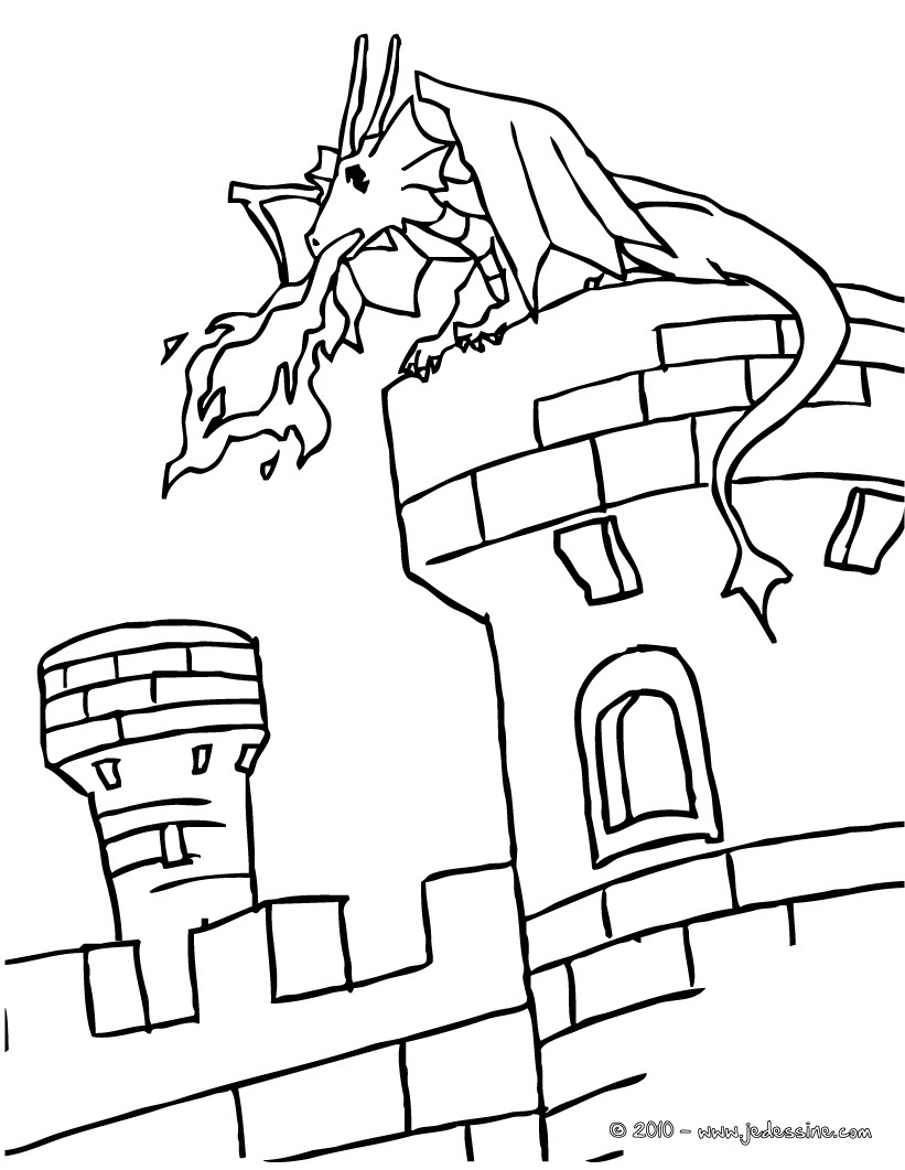 coloriage chateau