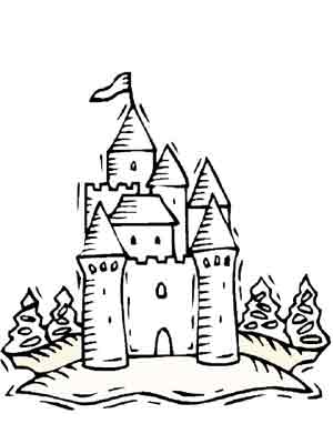 coloriage chateau