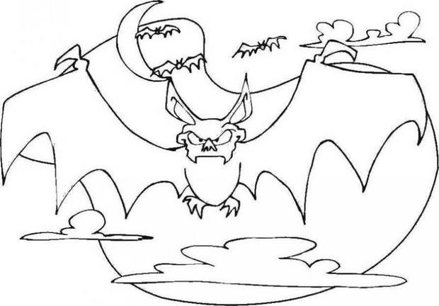 coloriage chauve souris halloween imprimer