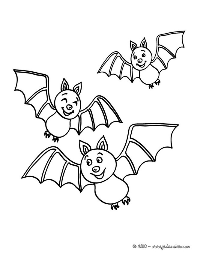 coloriage chauve souris halloween imprimer