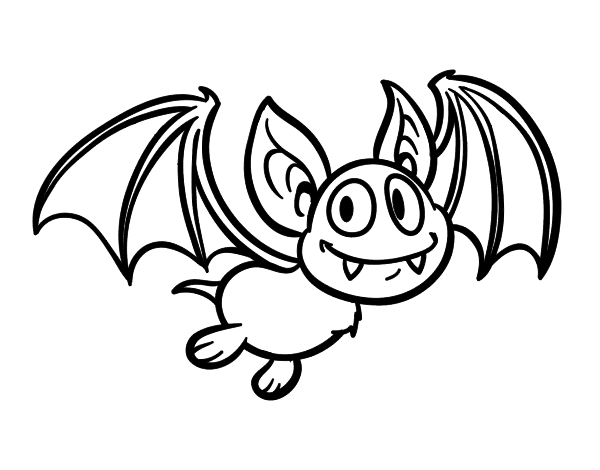 coloriage chauve souris vampire