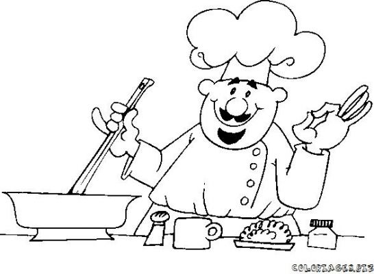 coloriage chef cuisinier