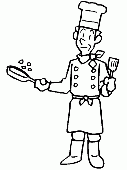 coloriage chef cuisinier