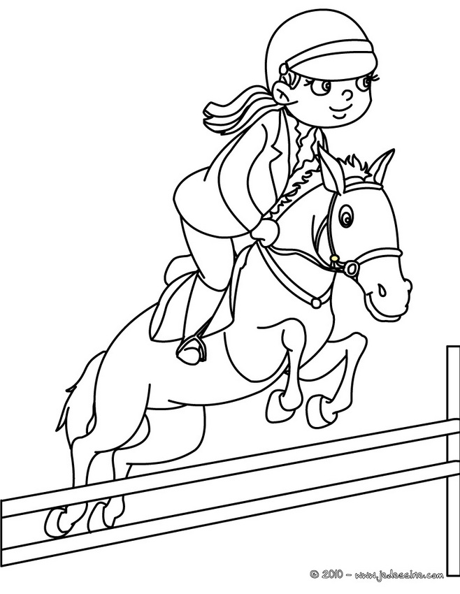 coloriage cheval grand galop