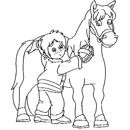 coloriage cheval gratuit