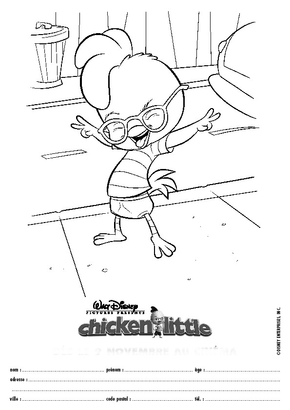 coloriage chicken little