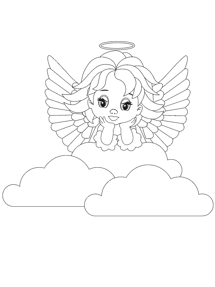 coloriage ciel nuage