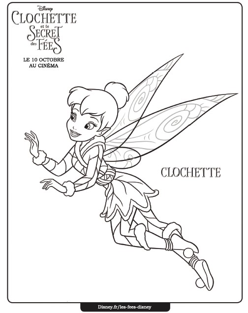 coloriage a dessiner gratuit a imprimer clochette et le secret des fees